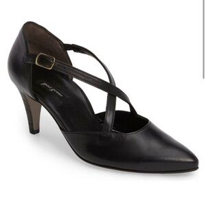 PAUL GREEN Black Lea Nuance Pump Heels Criss Cross